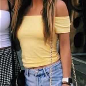 off the shoulder crop top